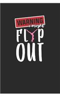 Warning Flip Out: Gymnastics Notebook, Graph Paper (6" x 9" - 120 pages) Sports Themed Notebook for Daily Journal, Diary, and Gift