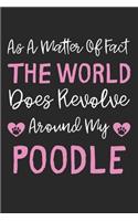 As A Matter Of Fact The World Does Revolve Around My Poodle: Lined Journal, 120 Pages, 6 x 9, Poodle Dog Gift Idea, Black Matte Finish (As A Matter Of Fact The World Does Revolve Around My Poodle Journal)