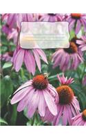Composition Notebook; Pink and Purple Floral Photo: Blank Notebook, Wide Ruled 200 Pages.