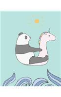Panda Riding Unicorn Journal