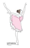 Sketchbook: Ballerina Sketchbook for Girls and Ladies who Love Ballet, Perfect for Sketching, Drawing, Journaling, Writing, Doodling and Painting; Cute Medium C