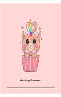 Writing Journal: Penmanship Paper Lined Practice Notebook Caticorn Gift For Kids