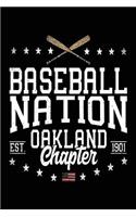 Baseball Nation Oakland Chapter Est 1901: Baseball Notebook Journal