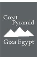 Great Pyramid in Giza Egypt - Lined Notebook with Slate Grey Cover: 101 Pages, Medium Ruled, 6 x 9 Journal, Soft Cover