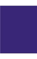 Purple 101 - Blank with Fleur de Lis Corners Notebook: 101 Pages, 8.5 x 11, Journal, Soft Cover