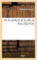 de la Salubrité de la Ville de Paris