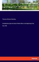 Considerations Upon the State of Public Affairs at the Beginning of the Year 1796