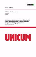 Schriftlicher Unterrichtsentwurf für eine 10. Klasse. Kurzgeschichte 