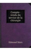 Compte-rendu du service de la chirurgie: (French)