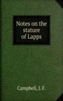 Notes on the stature of Lapps