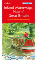 Collins Nicholson Inland Waterways Map of Great Britain