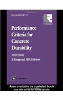 Performance Criteria for Concrete Durability
