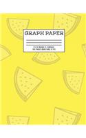 Graph Paper: Notebook Water Melon Fruit Yellow Cute Pattern Cover Graphing Paper Composition Book Cute Pattern Cover Graphing Paper Composition Book