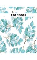 Notebook: Floral Nature Watercolor (1) - 100 Page Lined Writing Notebook for School, Home & Office