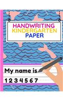 Handwriting Kindergarten Paper