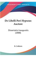 De Libelli Peri Hypsous Auctore