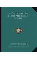 Dictionary in Hindee and English (1846)