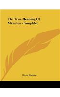 The True Meaning of Miracles - Pamphlet: (English)