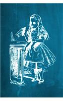 Alice in Wonderland Chalkboard Journal - Drink Me! (Aqua): 100 page 6" x 9" Ruled Notebook: Inspirational Journal, Blank Notebook, Blank Journal, Lined Notebook, Blank Diary
