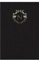 Monogram "N" Any Day Planner Journal: (14 Monogram Black 365 Planner)