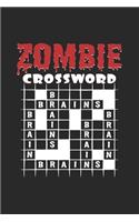 Zombie Crossword: 6x9 Crossword Puzzle - blank with numbers paper - notebook - notes