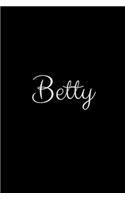 Betty: notebook with the name on the cover, elegant, discreet, official notebook for notes