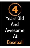 4 Years Old And Awesome At Baseball