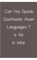 Can You Speak Southeast Asian Languages