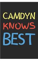 Camdyn Knows Best: Lined Journal, 120 Pages, 6 x 9, Camdyn Personalized Name Notebook Gift Idea, Black Matte Finish (Camdyn Knows Best Journal)
