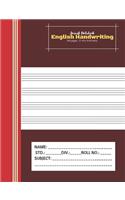 Amiesk Notebook - English Handwriting Notebook - 140 pages (7.44 x 9.69 inch)