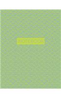 Notebook (Journal, Notebook, Diary): Green And Blue Ornament, 8.5 x 11 (Empty Journals To Write In)