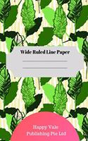 Cute Kale Theme Wide Ruled Line Paper