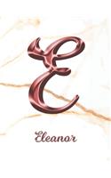 Eleanor: 1 Year Weekly Planner with Note Pages (12 Months) - White Marble Rose Gold Pink Effect Letter E - 2020 - 2021 - Week Planning - Monthly Appointment 