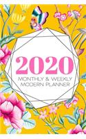 2020 Monthly & Weekly Modern Planner