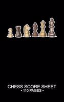 Chess Score Sheet 110 Pages: 5x8in Board Game Logging Log Book Pad Keeper Journal Notebook Planner Bulk Pages Notes Notepad