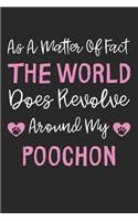 As A Matter Of Fact The World Does Revolve Around My Poochon: Lined Journal, 120 Pages, 6 x 9, Poochon Dog Gift Idea, Black Matte Finish (As A Matter Of Fact The World Does Revolve Around My Poochon Journal)