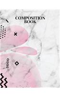 Composition Book: Memphis Pattern Lined Notebook - 150-Page Plain College Ruled Creative Journal - 8.5 X 11 Matte Softcover