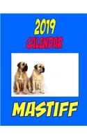2019 Calendar Mastiff: Dog weekly calendar, personal contacts list, password log, notes and to do list.