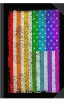 Rainbow Us Flag Journal Notebook