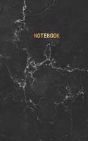 Notebook: Stylish Journal Black Marble and Gold Design Perfect for Taking Notes