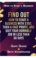 Find Out How to Start a Business with $100.00, Turn a Fast Profit, and Quit Your Horrible Job in Less Than 30 Days