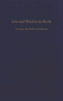 Sein Und Werden Im Recht