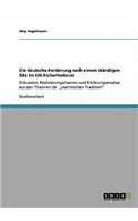 Die deutsche Forderung nach einem ständigen Sitz im UN-Sicherheitsrat