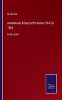 Annalen des Königreichs Italien 1861 bis 1863