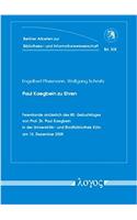 Paul Kaegbein Zu Ehren
