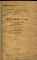 Cronache della citta di Fermo pubblicate per la prima volta ed illustrate dal cav. Gaetano de Menicis.colla giunta di un sommario cronologico di . a cura di Marco Tabarrini (Italian Edition)