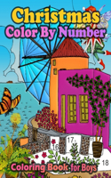 Christmas Color By Number Coloring book For Boyes