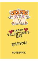 Cute Cats Valentine's Day Gift for Cat lovers Notebook journal