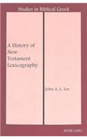 History of New Testament Lexicography