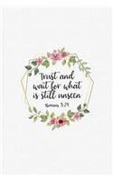 Trust and Wait For What Is Still Unseen Romans 8